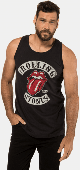 JP1880 Rolling Stones Graphic Band Tank Top Black - T-shirts - T-shirts Homme Grande Taille
