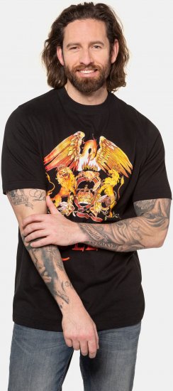 JP1880 Queen Graphic Comfort Fit Band T-Shirt Black - T-shirts - T-shirts Homme Grande Taille