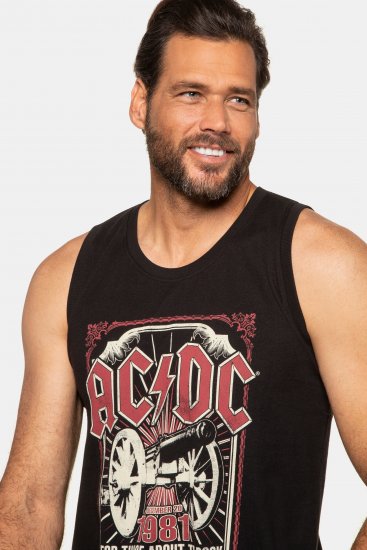 JP1880 AC/DC Graphic Band Tank Top Black - T-shirts - T-shirts Homme Grande Taille