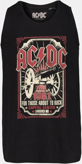 JP1880 AC/DC Graphic Band Tank Top Black - T-shirts - T-shirts Homme Grande Taille
