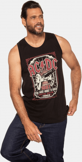 JP1880 AC/DC Graphic Band Tank Top Black - T-shirts - T-shirts Homme Grande Taille
