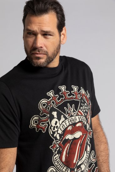 JP1880 Rolling Stones Graphic Comfort Fit Band T-Shirt Black - T-shirts - T-shirts Homme Grande Taille