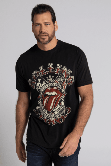 JP1880 Rolling Stones Graphic Comfort Fit Band T-Shirt Black - T-shirts - T-shirts Homme Grande Taille