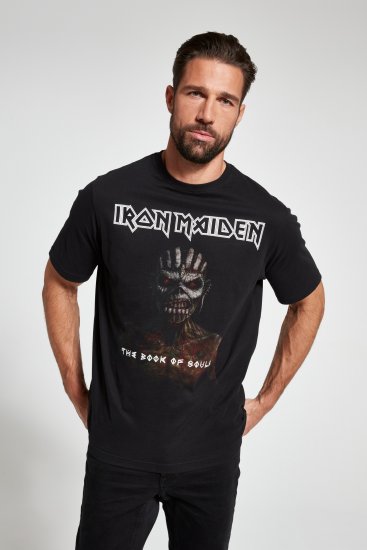 JP1880 Iron Maiden Graphic Band T-Shirt Black - T-shirts - T-shirts Homme Grande Taille
