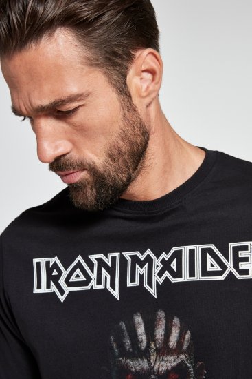JP1880 Iron Maiden Graphic Band T-Shirt Black - T-shirts - T-shirts Homme Grande Taille