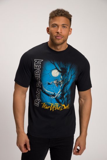 JP1880 Iron Maiden Graphic Comfort Fit Band T-Shirt Black - T-shirts - T-shirts Homme Grande Taille