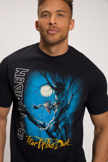 JP1880 Iron Maiden Graphic Comfort Fit Band T-Shirt Black - T-shirts - T-shirts Homme Grande Taille