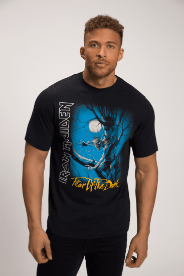 JP1880 Iron Maiden Graphic Comfort Fit Band T-Shirt Black - T-shirts - T-shirts Homme Grande Taille