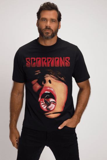 JP1880 Scorpions Graphic Comfort Fit Band T-Shirt Black - T-shirts - T-shirts Homme Grande Taille