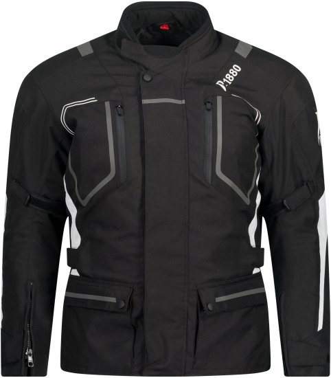 JP1880 Sporty Touring Motorcycle Jacket Black - Vêtements de moto grande taille - Vêtements moto grande taille pour hommes