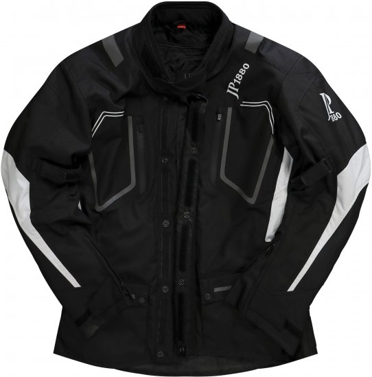 JP1880 Sporty Touring Motorcycle Jacket Black - Vêtements de moto grande taille - Vêtements moto grande taille pour hommes