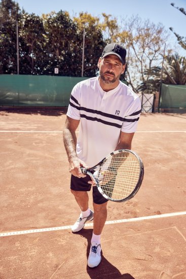  JP1880 Henley Tennis T-Shirt Snow White - Sport & outdoor - Vêtements de sport grande taille 