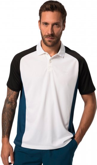 JP1880 FLEXNAMIC® QuickDry Tennis Polo Black-White-Blue - Sport & outdoor - Vêtements de sport grande taille 