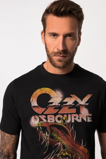 JP1880 Ozzy Osbourne Graphic Band T-Shirt Black - T-shirts - T-shirts Homme Grande Taille