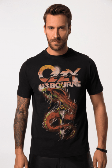 JP1880 Ozzy Osbourne Graphic Band T-Shirt Black - T-shirts - T-shirts Homme Grande Taille