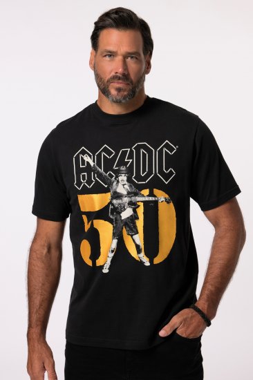 JP1880 AC/DC Graphic Band T-Shirt Black - T-shirts - T-shirts Homme Grande Taille