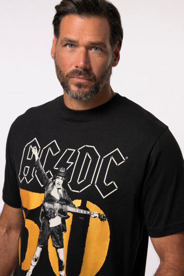 JP1880 AC/DC Graphic Band T-Shirt Black - T-shirts - T-shirts Homme Grande Taille