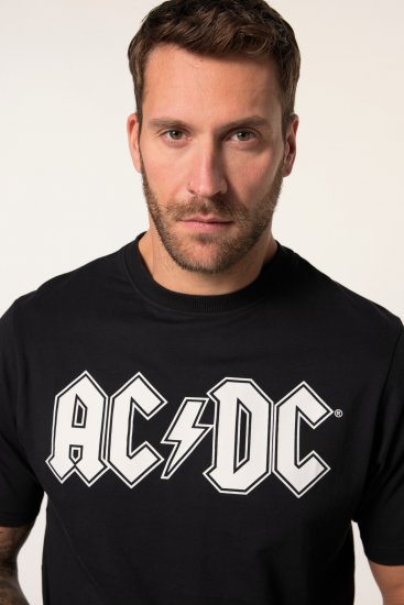 JP1880 AC/DC Classic Logo Band T-Shirt Black - T-shirts - T-shirts Homme Grande Taille