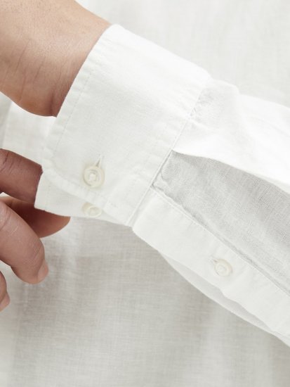 Jack & Jones Breeze Poplin Long Sleeve Shirt White - Chemises - Chemises Grandes Tailles Hommes