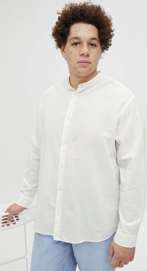 Jack & Jones Breeze Poplin Long Sleeve Shirt White - Chemises - Chemises Grandes Tailles Hommes