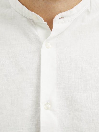 Jack & Jones Breeze Poplin Long Sleeve Shirt White - Chemises - Chemises Grandes Tailles Hommes