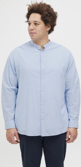Jack & Jones Breeze Poplin Long Sleeve Shirt Chambray Blue - Chemises - Chemises Grandes Tailles Hommes