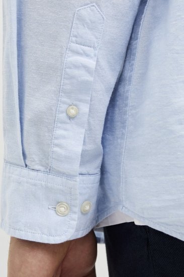 Jack & Jones Breeze Poplin Long Sleeve Shirt Chambray Blue - Chemises - Chemises Grandes Tailles Hommes