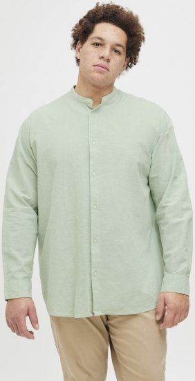 Jack & Jones Breeze Poplin Long Sleeve Shirt Iceberg Green - Chemises - Chemises Grandes Tailles Hommes