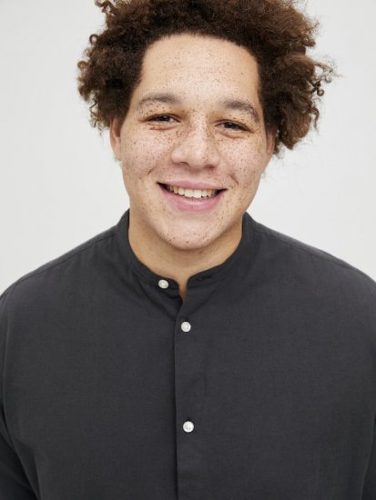 Jack & Jones Breeze Poplin Long Sleeve Shirt Black - Chemises - Chemises Grandes Tailles Hommes