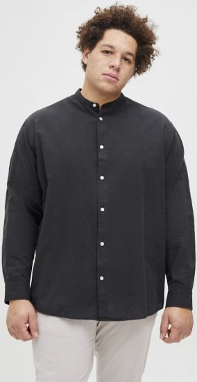 Jack & Jones Breeze Poplin Long Sleeve Shirt Black - Chemises - Chemises Grandes Tailles Hommes