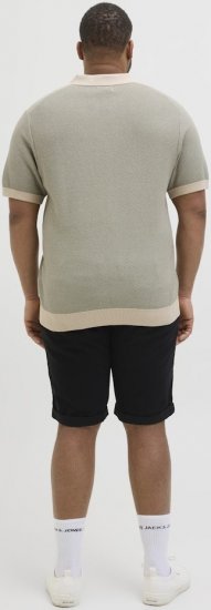 Jack & Jones Ceaston Knit Short Sleeve Sweater Vetiver - Sweatshirts & hoodies - Sweatshirts/Hoodies grande taille homme