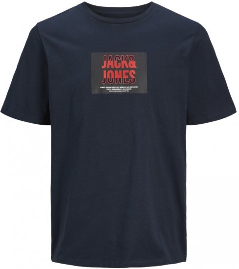 Jack & Jones Hudson Crew Neck T-Shirt Navy - T-shirts - T-shirts Homme Grande Taille
