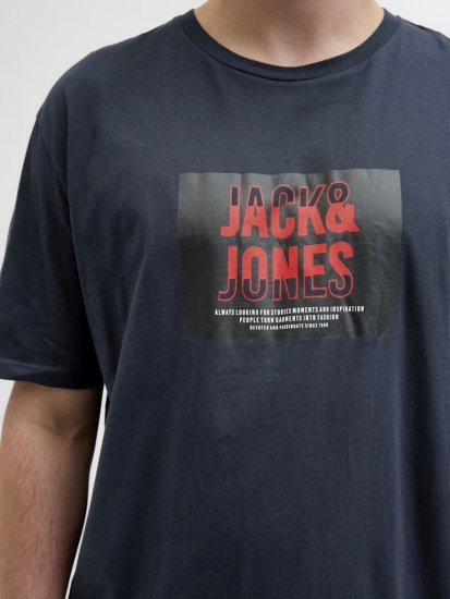 Jack & Jones Hudson Crew Neck T-Shirt Navy - T-shirts - T-shirts Homme Grande Taille