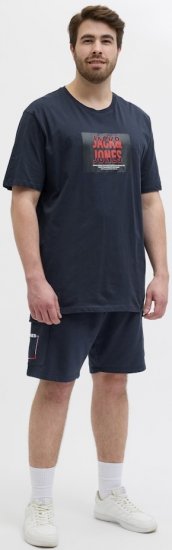 Jack & Jones Hudson Crew Neck T-Shirt Navy - T-shirts - T-shirts Homme Grande Taille
