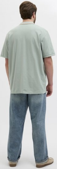 Jack & Jones Hudson Short Sleeve Polo Iceberg Green - Polos - Polos homme grande taille
