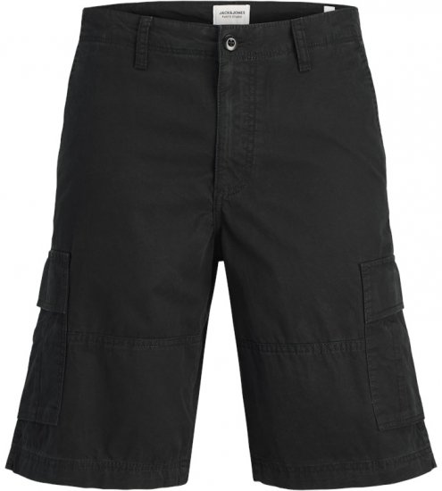 Jack & Jones Cole Mateo Cargo Shorts Black - Shorts - Shorts hommes grande taille