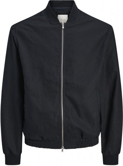 Jack & Jones Leister LinenMix Bomber Jacket Dark Navy - Vestes - Vestes homme grandes tailles