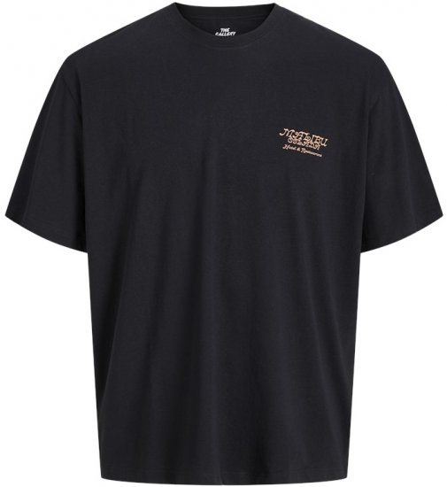 Jack & Jones Botaniq Crew Neck T-Shirt Black - T-shirts - T-shirts Homme Grande Taille