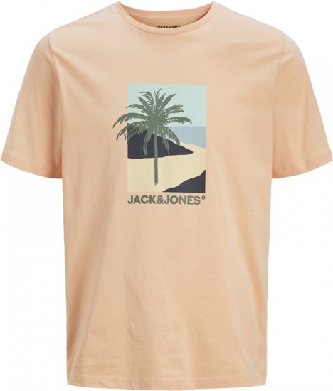 Jack & Jones Barbados Graphic Tee Light Pink - T-shirts - T-shirts Homme Grande Taille