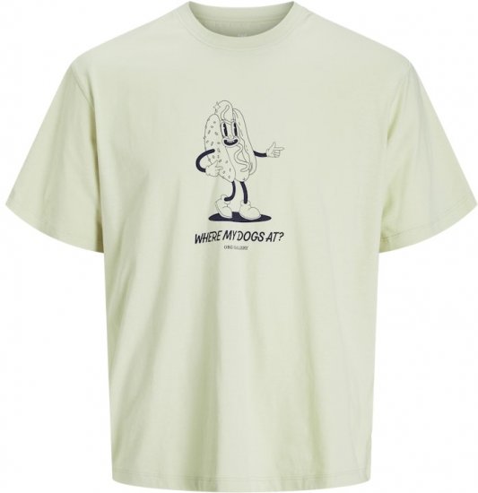 Jack & Jones Unexpect Crew Neck T-Shirt Green - T-shirts - T-shirts Homme Grande Taille