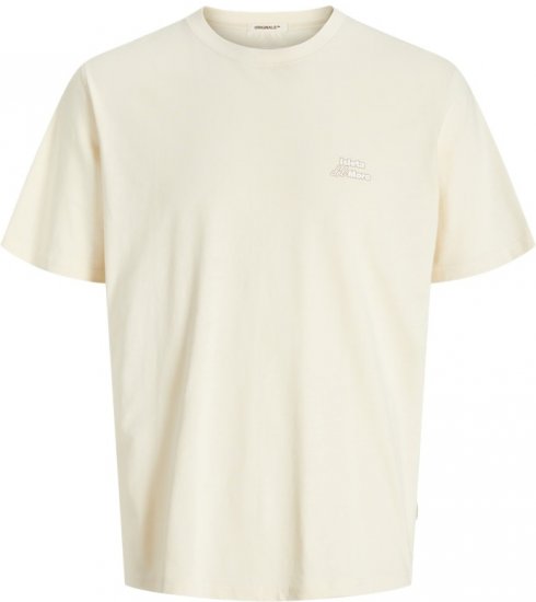 Jack & Jones Almeria Back Print T-Shirt Antique White - T-shirts - T-shirts Homme Grande Taille