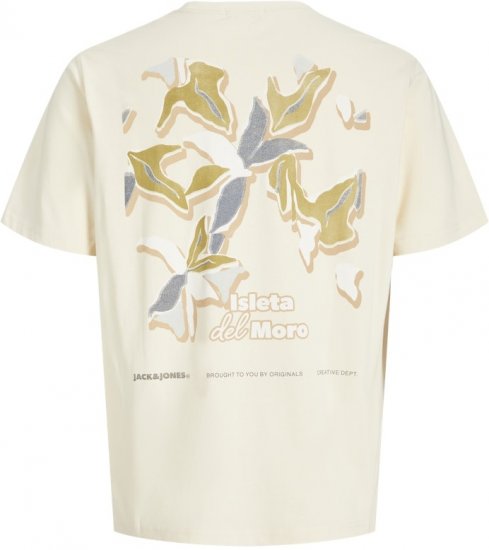 Jack & Jones Almeria Back Print T-Shirt Antique White - T-shirts - T-shirts Homme Grande Taille