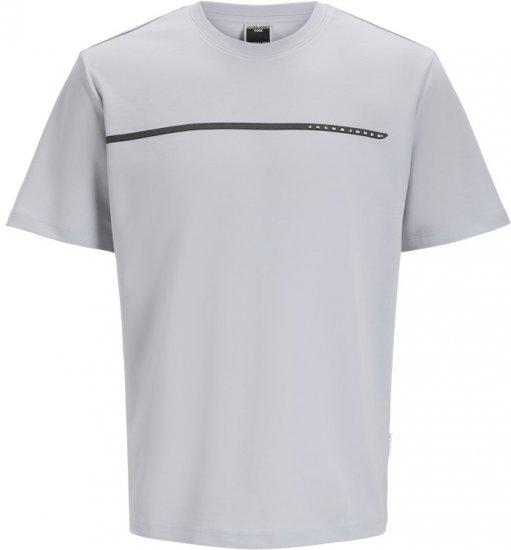 Jack & Jones Fusion Black Line Crew Neck T-Shirt Grey - T-shirts - T-shirts Homme Grande Taille