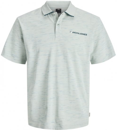 Jack & Jones Logan Polo Shirt Aqua Grey - Polos - Polos homme grande taille