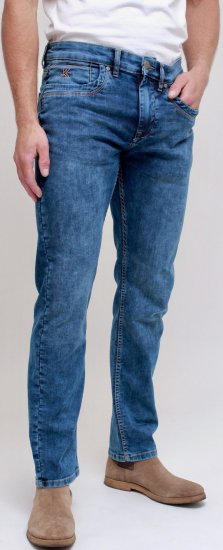 Kam Jeans Jacob Knitted Denim Reg Fit Jeans Light Wash Blue - Jeans et pantalons - Jeans et Pantalons grande taille 