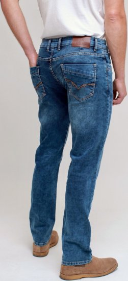 Kam Jeans Jacob Knitted Denim Reg Fit Jeans Light Wash Blue - Jeans et pantalons - Jeans et Pantalons grande taille 