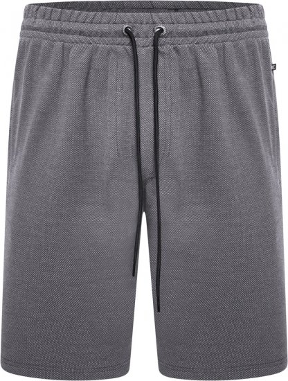 Kam Jeans 3317 Textured Interlock Shorts Charcoal - Pantalons/shorts de survêtement - Survêtement/jogging grandes tailles