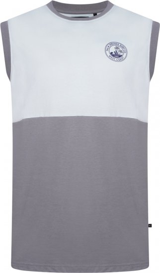 Kam Jeans 5764 Palm Springs Vest Sleeveless T-Shirt Griffin Grey - T-shirts - T-shirts Homme Grande Taille