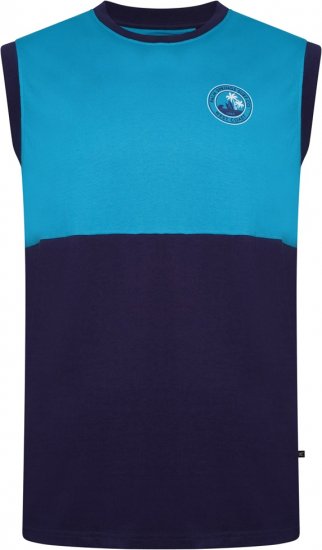 Kam Jeans 5764 Palm Springs Vest Sleeveless T-Shirt Navy Academy - T-shirts - T-shirts Homme Grande Taille