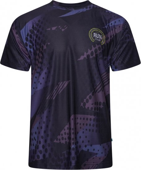 Kam Jeans AP010 Active Performance Printed Mesh T-Shirt Black - T-shirts - T-shirts Homme Grande Taille